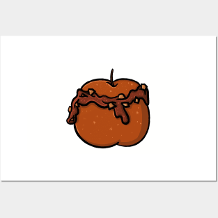 Cartoon autumn baked apple bratapfel sweet seasonal food Digital illustration Posters and Art